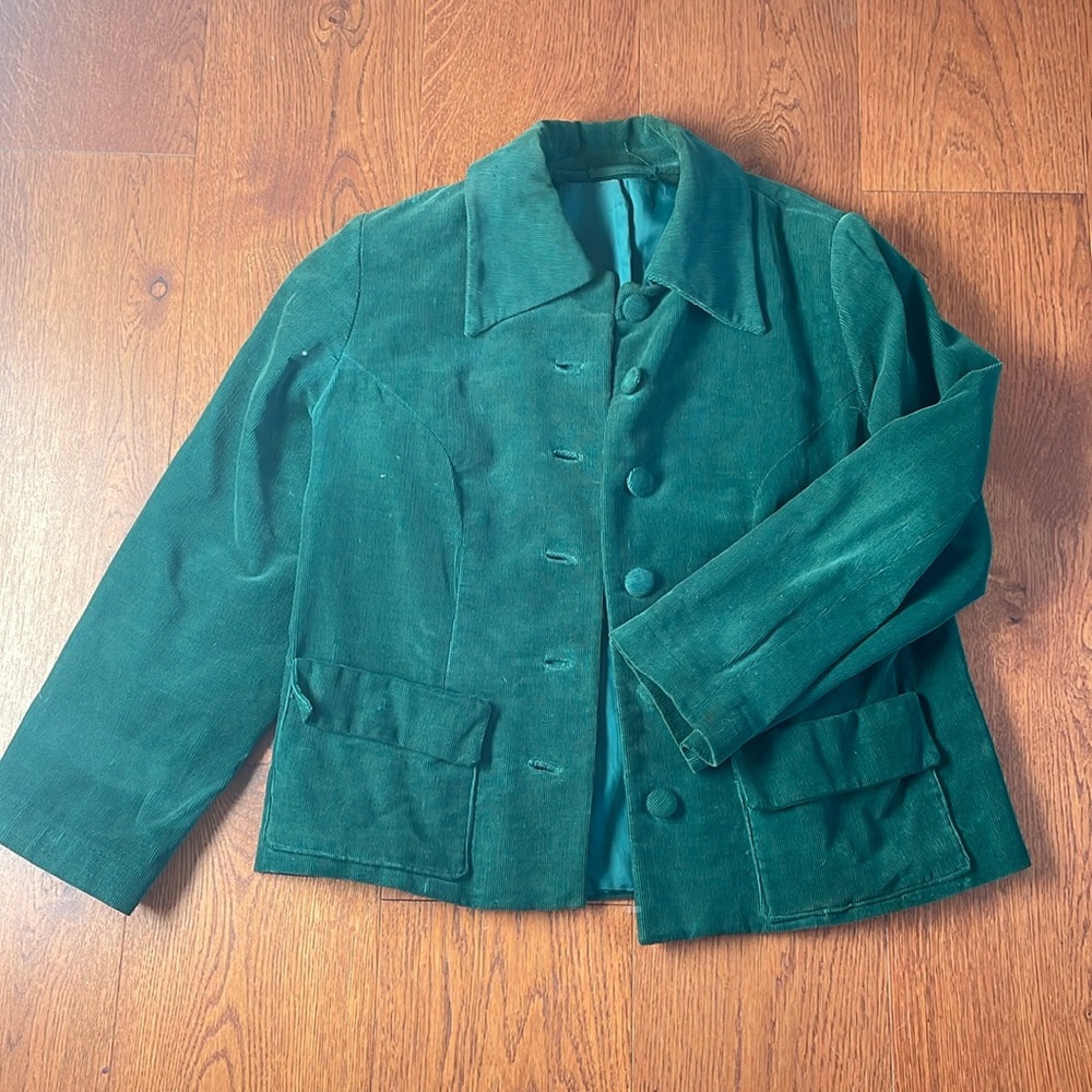 VINTAGE Handsewn jacket green medium/large